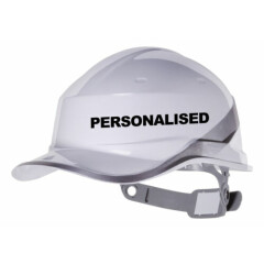 2X PERSONALISED Hard Hat vinyl decal. Warehouse sticker CHOOSE COLOUR AND FONT