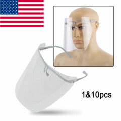 CE Safety Full Face Shield Clear Flip-Up 1 Shield & 10 Visors Anti Fog Face Mask