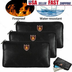 Fireproof Water Resistant Money Bag Envelope Safe Document Bag File Pouch Case