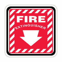 Fire Extinguisher Emergency Campgrounds Safety Aluminum Metal Sign