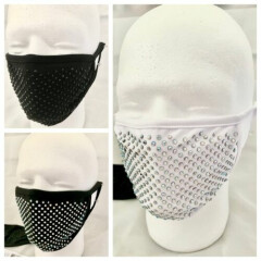 Sparkly Rhinestone face Masks-Nightclub Face mask