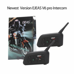 2Pcs EJEAS V6 1200M Motorcycle BT Intercom Headset Interphone GPS Waterproof