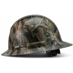 Dark Gray Custom Woodsman Camo Design Full Brim Customized Ridgeline Hard Hat