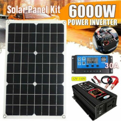 6000W Solar Panel Kit Complete Solar Power Generator 60A 220V Home Grid System