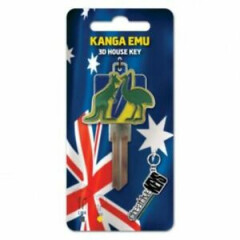Kangaroo and Emu 3D Sculptured House Key Blank - Keys - Australiana - TE2 Keyway