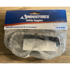 25 Pair AES Safety Goggles Over Glasses Protective Eyewear Clear Lens Anti-Fog