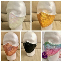 Sequin Sparkle Glitter Bling Face mask washable party mask