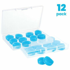 12-24 Pairs Soft Moldable Silicone Ear Plugs In 2 Travel Storage Boxes 27dB