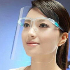 Face Shield With Glasses, Anti Fog Reusable Washable Protection Cover Standard *