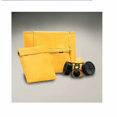 7" x 4" x 9" Yellow Vinyl Respirator & Equipment Carry Bag Holds Half Mask NEW!