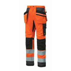 Snickers 6230 High Visibility Trousers Holster Pockets+ Class 2 Snickers Trouser