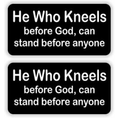 (2) He Who Kneels Before God Hard Hat Stickers Decals / Labels Motorcycle Helmet