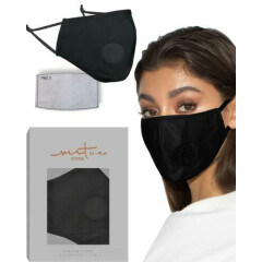 Travel Threads in Black - Fabric Face Masks with Filter