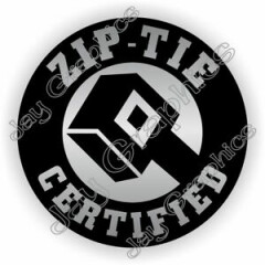 Funny ZIP TIE Certified Hard Hat Sticker | Toolbox Helmet Decal Mechanic Tools