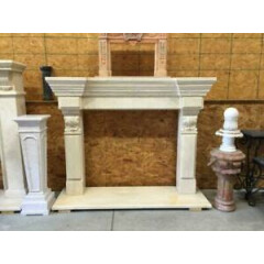 BEAUTIFUL FRENCH STYLE SOLID MARBLE ESTATE FIREPLACE MANTEL - JD19