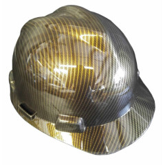 Hard Hat MSA Cap Style hydro dipped Gold Carbon Fiber 