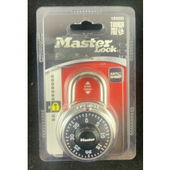 Master Lock 1500D Preset Combination Padlock 1 7/8 in Wide, Black Dial