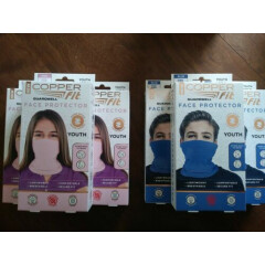 Copper Fit Guardwell Face Protector Youth Mask Blue lot of 3 OR Pink lot of 3 