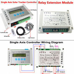 LCD Single Axis Solar Tracker Controller +Relay Module for Solar Panel System CL