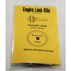 Schlage Rekey Kit 10 Locks 5-Pin Key SC1 Bottom Pins With Factory Cut Keys