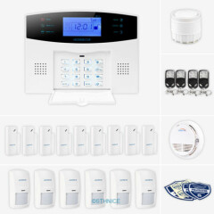 HOMSECUR Wireless&Wired GSM SMS Autodial Home Alarm System 6pcs Motion Sensor