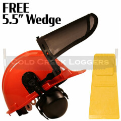 Forestry Hard Hat Helmet System (Forestry Bucking Wedge Tree Felling Protection)