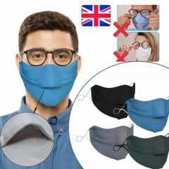 Anti-Fog Face Mask For Glasses Wearers Prevent Fog Breathable Protection Covers