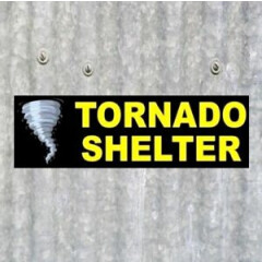 "TORNADO SHELTER" store business STICKER sign storm warning OSHA emergency vinyl