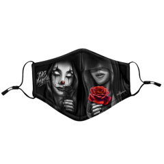 DGA David Gonzales Art Payasa Clown Devotion Reusable PM 2.5 Filter Face Mask