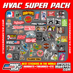 HVAC TECH (45+) Hard Hat Stickers HardHat Sticker & Decals, Heating & Air, HVACR