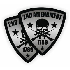 2nd Amendment Shield Hard Hat Stickers <|> Motorcycle Helmet Decals | USA Labels