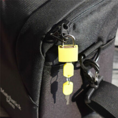 Small Mini Padlock Travel Tiny Suitcase Lock Luggage Bag with 2 Key