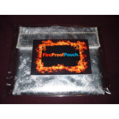 "USA MADE" FIRE PROOF BAG POUCH 10x8x1 Resistant Document Bag Safe Money Box. 