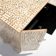 Sustainable Wood Inlay Buffet, Wood Inlay Chest of Drawer, Wood Inlay Cabinet