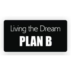 Living The Dream PLAN B funny Hard Hat Sticker | Motorcycle Helmet Decal Label