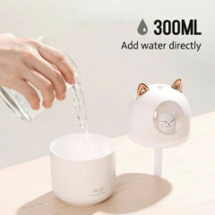 Humidifier Cat USB Office Bedroom Home Fragrance Aroma Air Purifier Mist Maker 