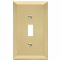 Amerelle 163TSB Century Satin Brass 1-Gang Stamped Steel Toggle Wall Plate
