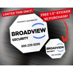 Broadview Security 3” Window Sticker Brinks ADT Security Alarm Burglar Decal