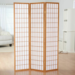 3 & 4 Panel Japanese Oriental Room Divider Hardwood Shoji Screen Privacy Wall