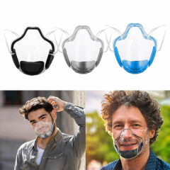 3Pcs Clear Face Shield Mask Anti Fog Balaclava Face Cover Visible Expression