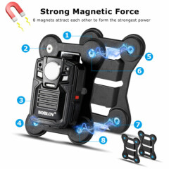 Magnetic Force Portable Small Volume X Shape Bracket for Body Camera Replace Kit