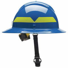 BULLARD FHBLR Fire Helmet,Blue,Thermoplastic
