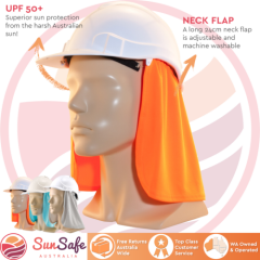 UVeto Australia Attach-A-Flap Hard Hat Flap Attachment Sun Protection UPF 50+