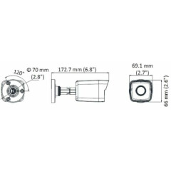 4MP DS-2CD1043-I POE 2.8mm Motion Detection RJ45 IR Hikvision Bullet Camera