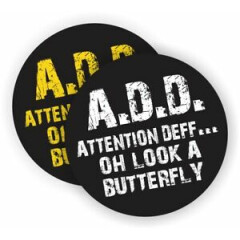Funny ADD Attention Deficit Hard Hat Stickers Decals Label Helmet Welder Welding