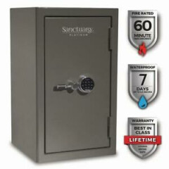 SANCTUARY XLarge Fire and Waterproof Home and Office Vault, Graphite Gloss