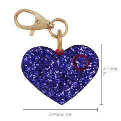 BlingSting Ahh!-larm Purple Glitter Heart 115 Decibel Alarm Light NEW NIB
