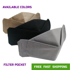 3D Face Mask Reusable Washable w/ Filter Pocket Organic Premium Cotton 3 Layers