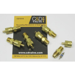 C&D Valve CD1818 Package of 6 1/4" male flare access x 1/8" MPT body