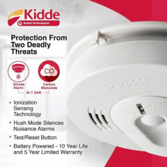 Kidde Battery-Operated Combination Smoke/Carbon Monoxide Alarm Voice Warning